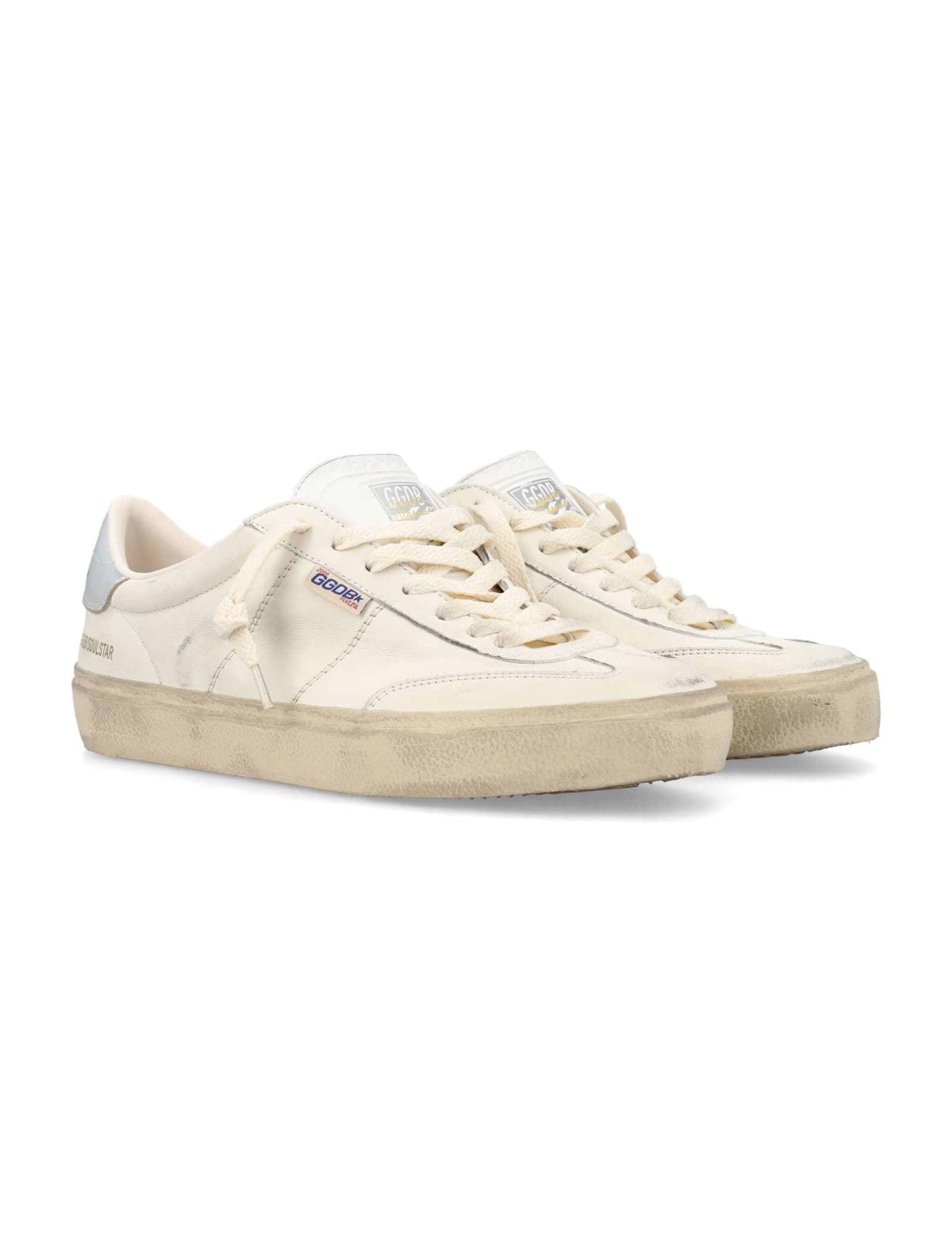 Shop Golden Goose Soul-star Sneaker In White Silver