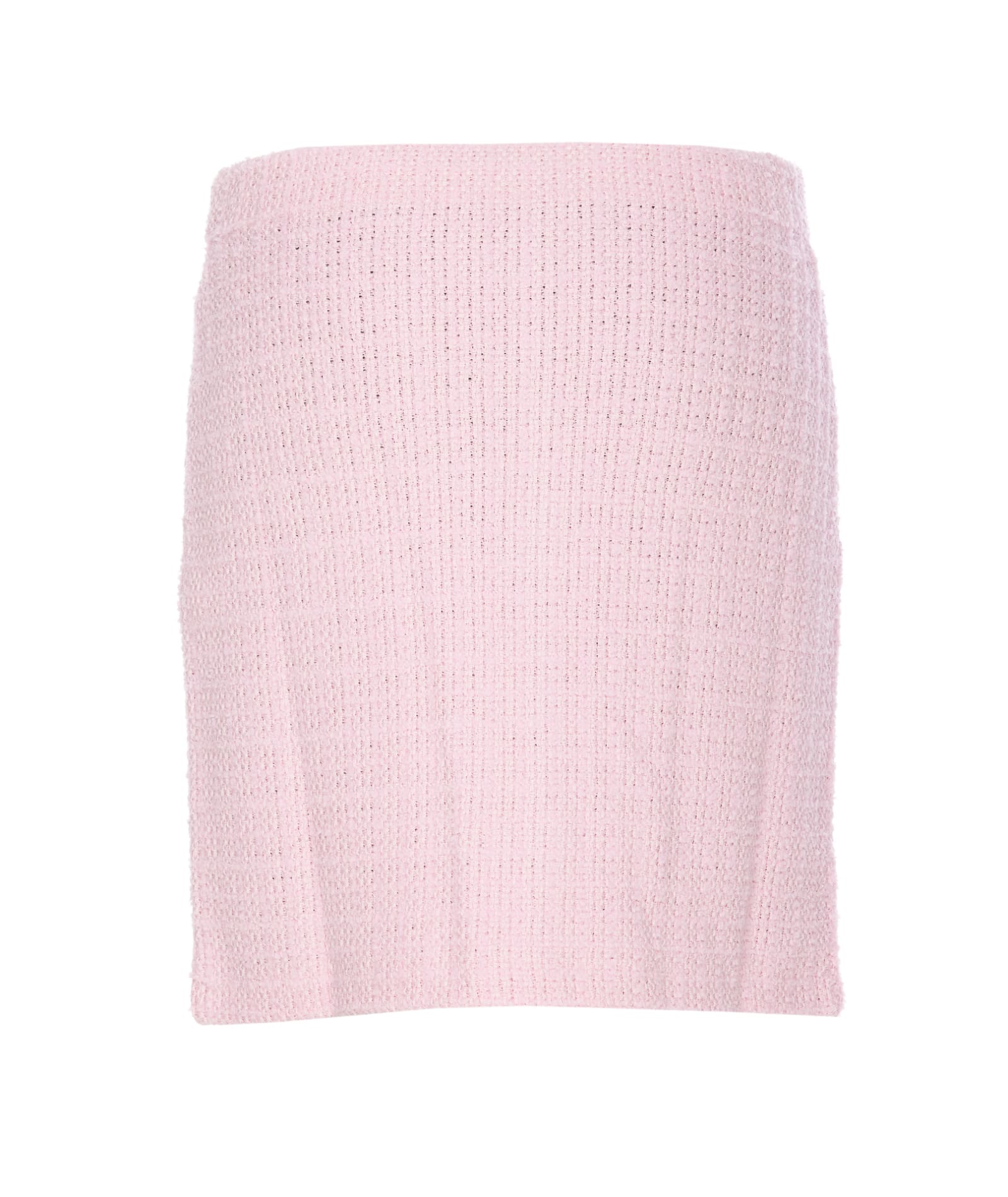 Shop Self-portrait Jewel Button Knitted Mini Skirt In Pink