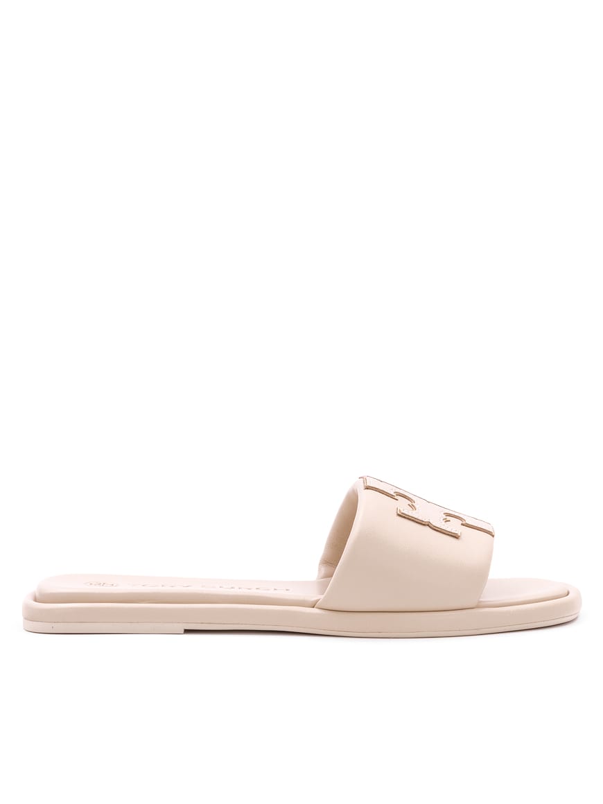 Tory Burch Double T Sport Slide Sandal In Bianco ModeSens