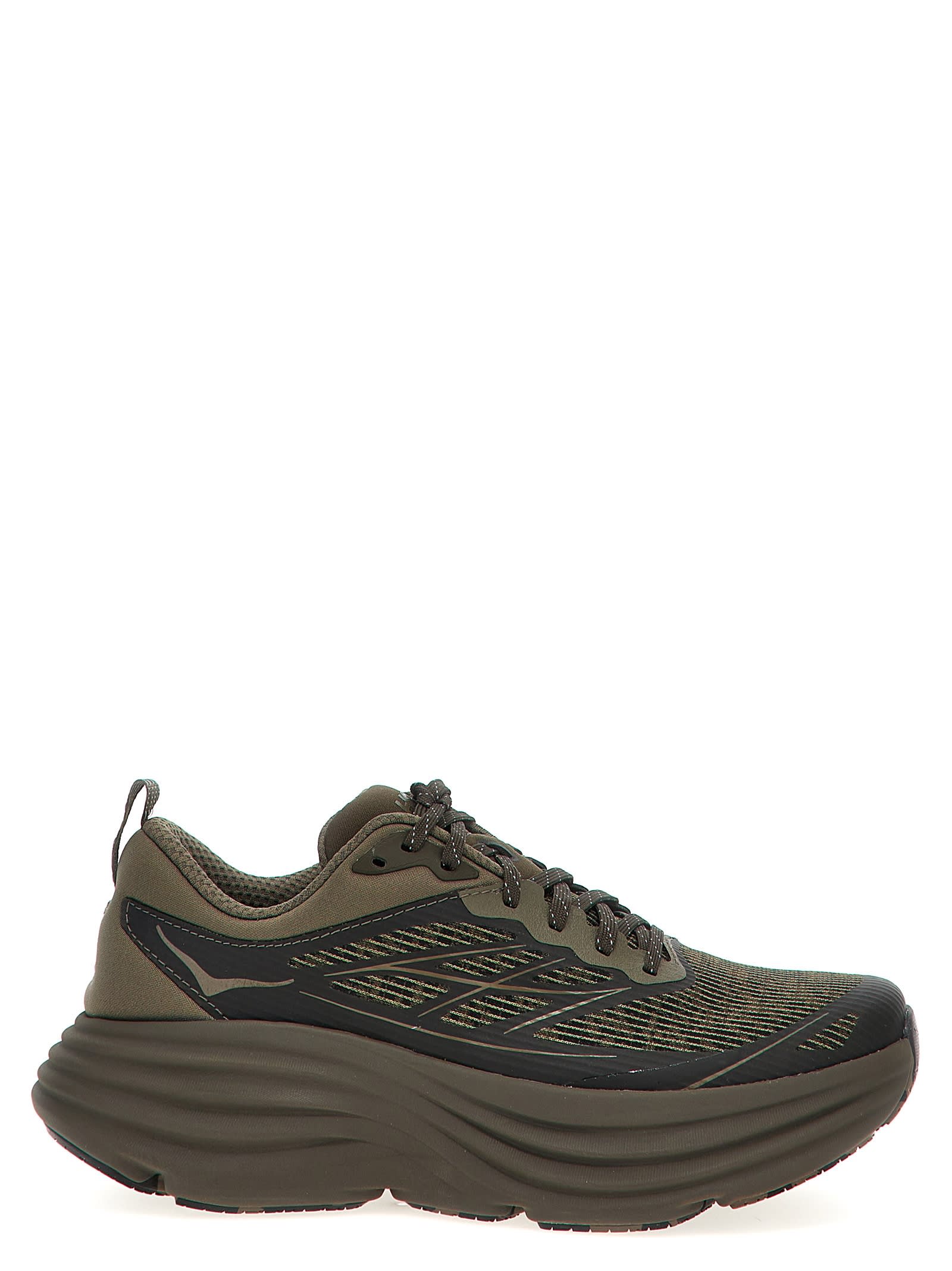 Shop Hoka Bondi 8 Ts Caged Sneakers In Brown