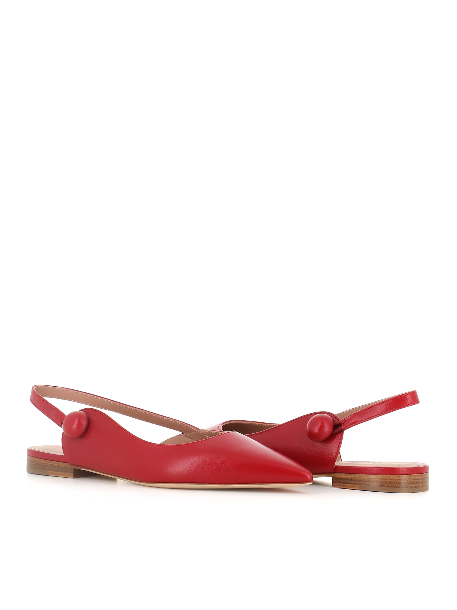 Malone Souliers Ballerina Palmer 10-4 In Carmin Red