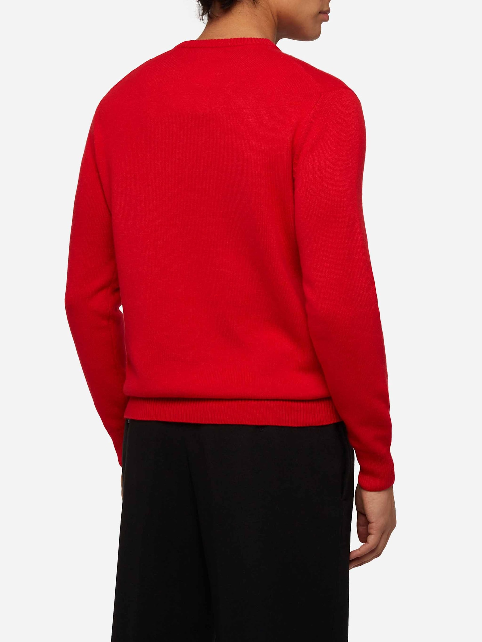 Mc2 Saint Barth Sweater Heron With Snoopy Jacquard Snoopy Peanuts® Special Edition In Red
