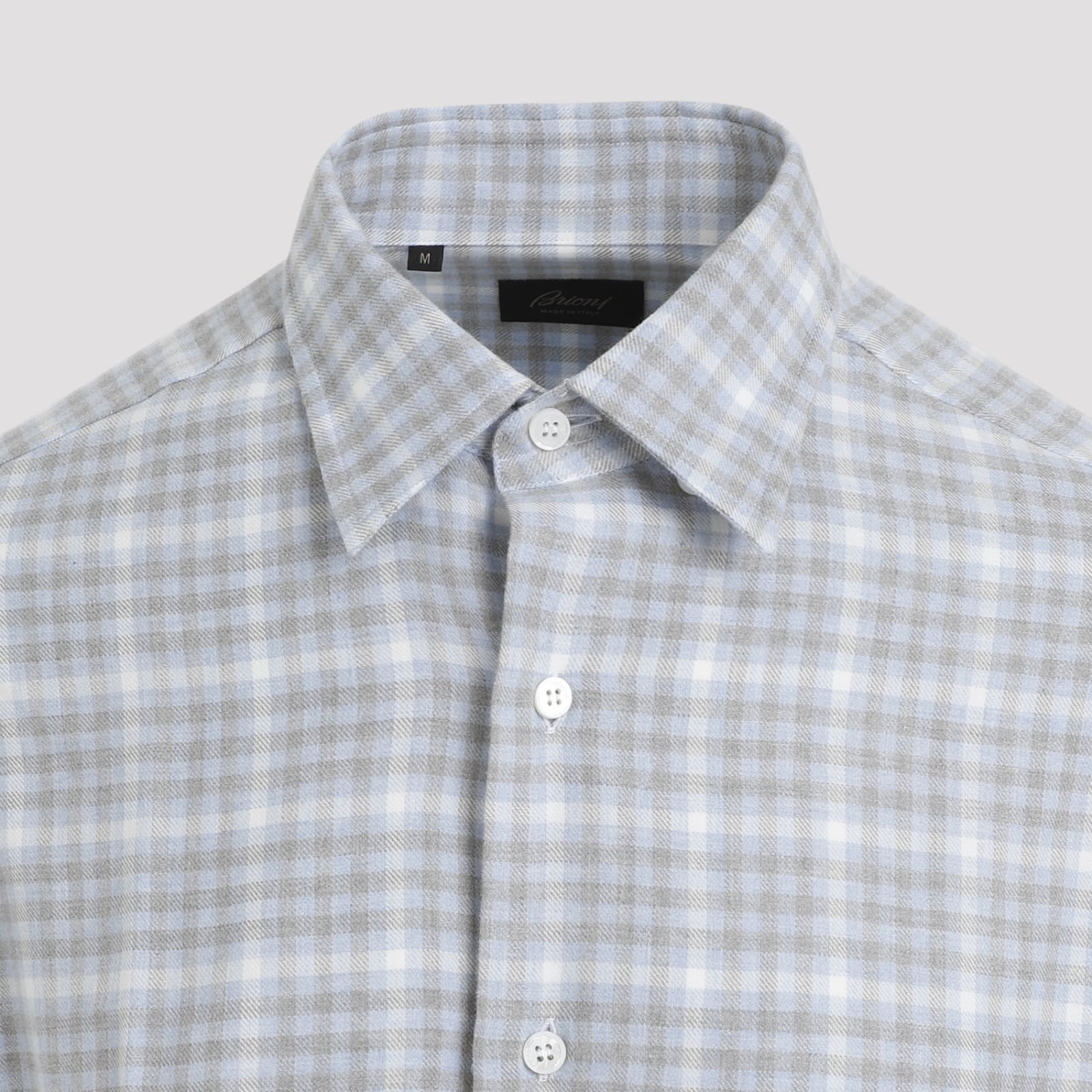 Shop Brioni Hidden Shirt In Sky Blue