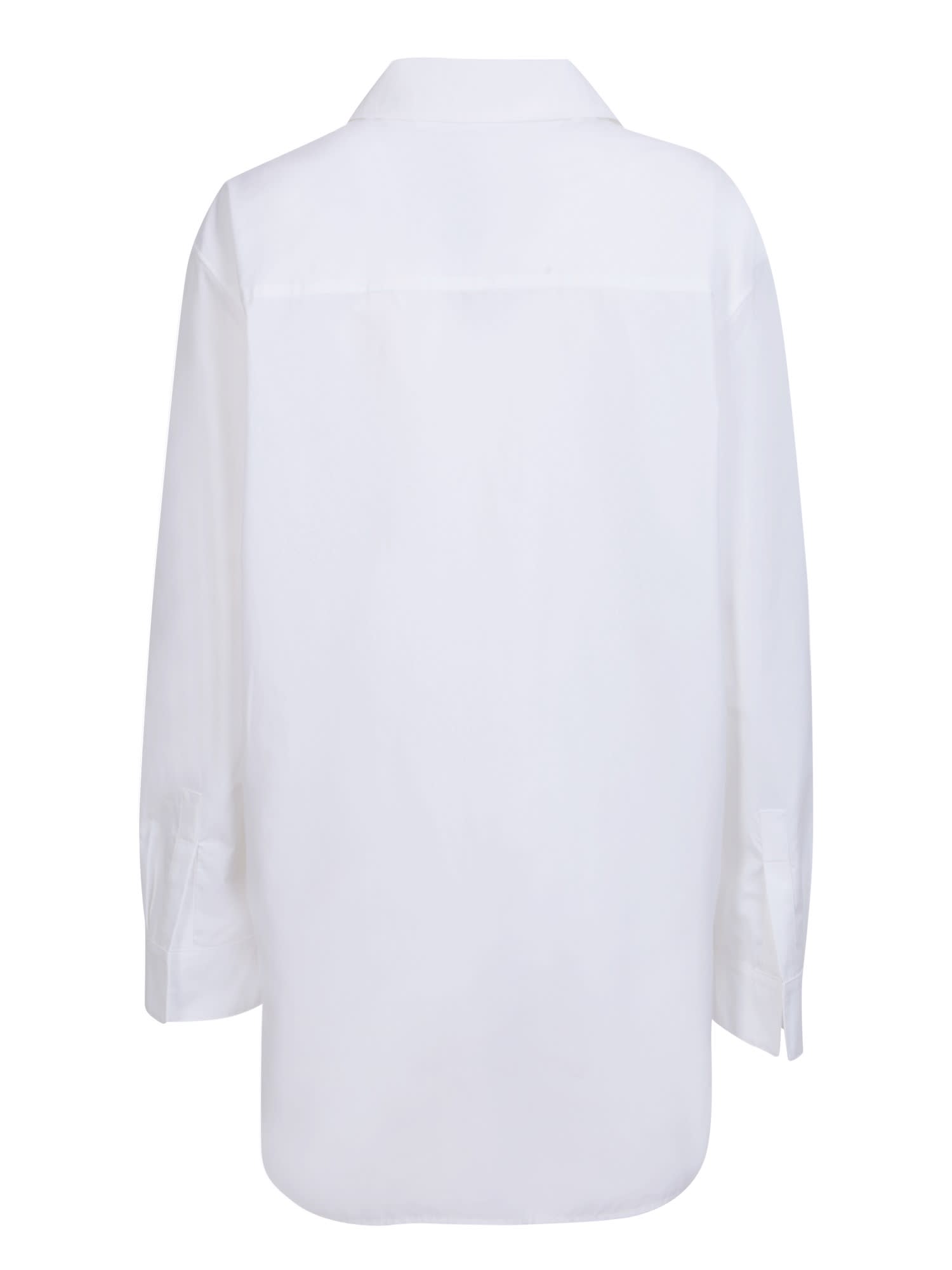 Shop Off-white Poplin Shirt In White