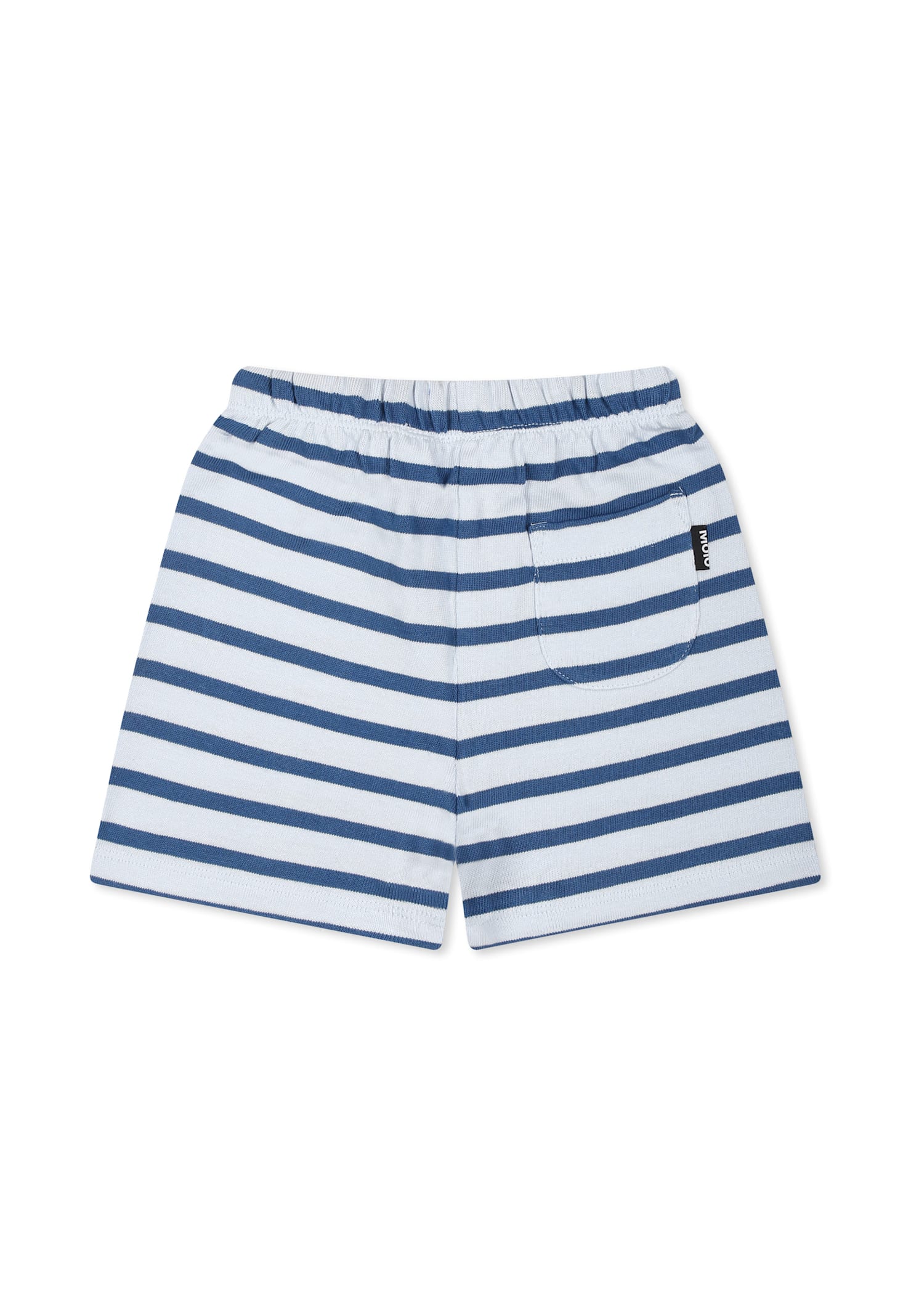 Molo Light Blue Shorts For Baby Boy With Smile In Light Blue