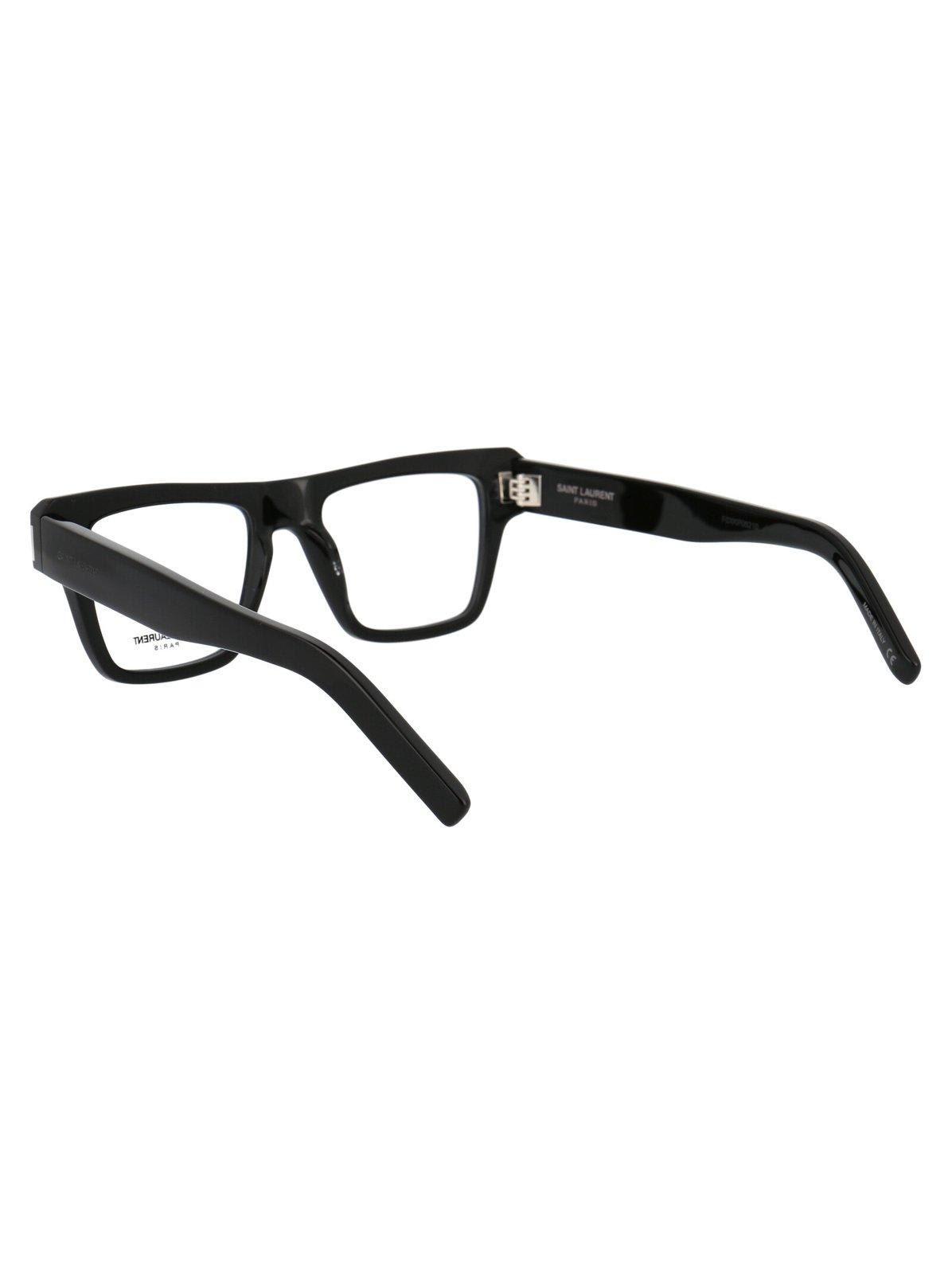 SAINT LAURENT SQUARE FRAME GLASSES 