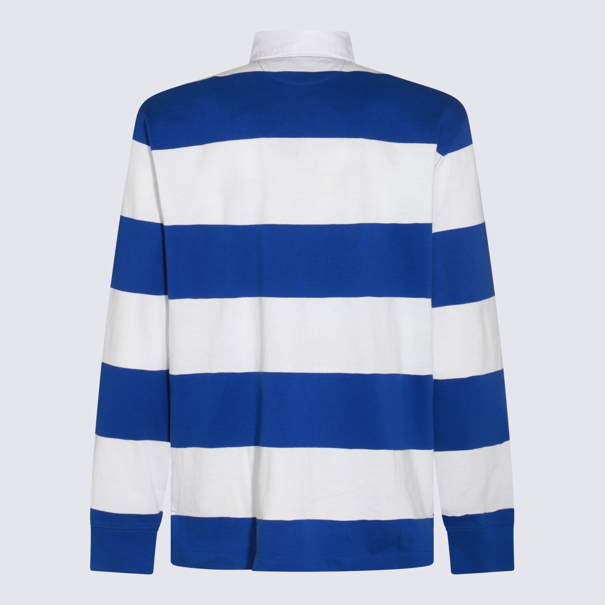 Shop Polo Ralph Lauren White And Blue Cotton Polo Shirt In Cruise Royal/cls Oxford White