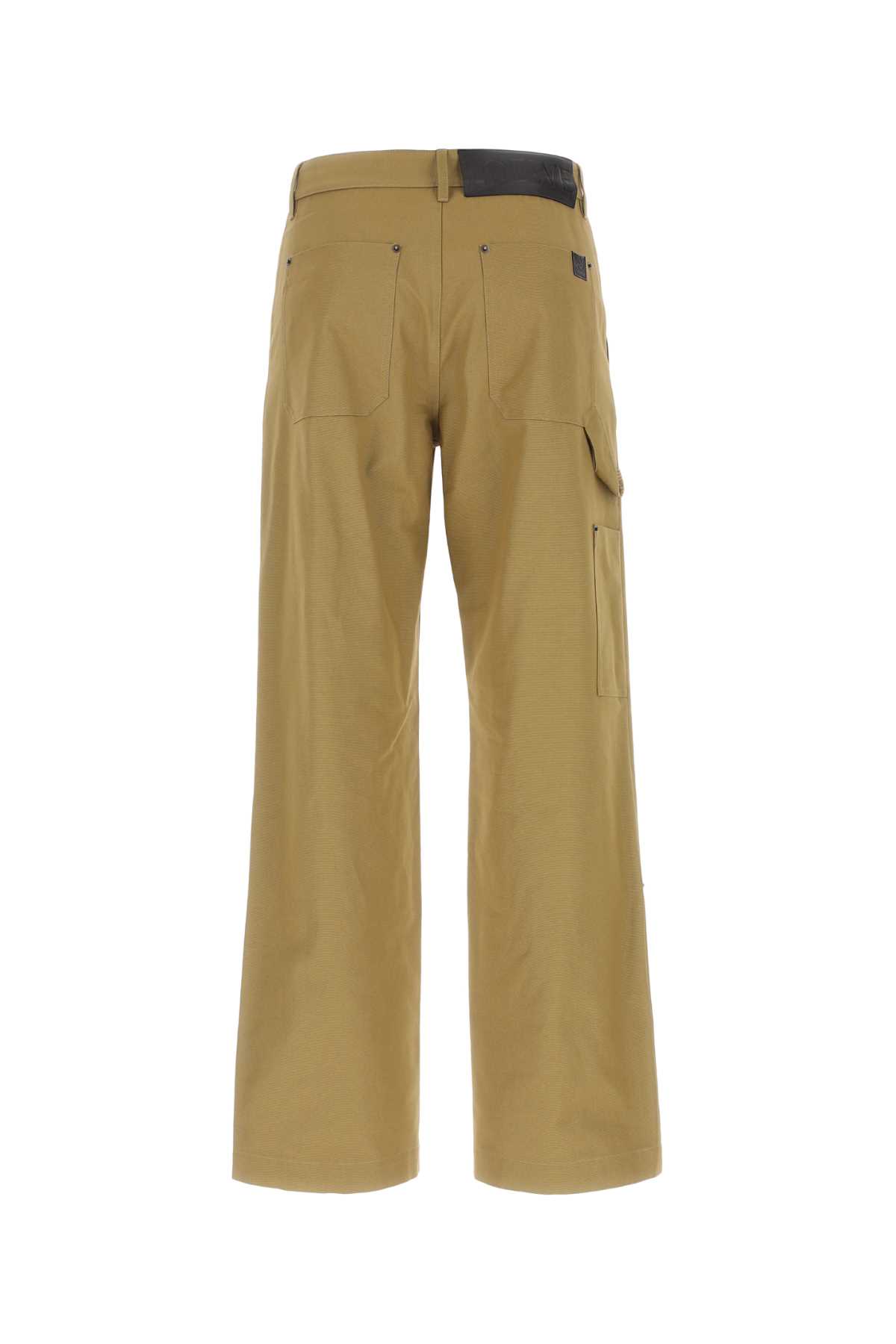 Loewe Mud Cotton Blend Wide-leg Trouser In Brown