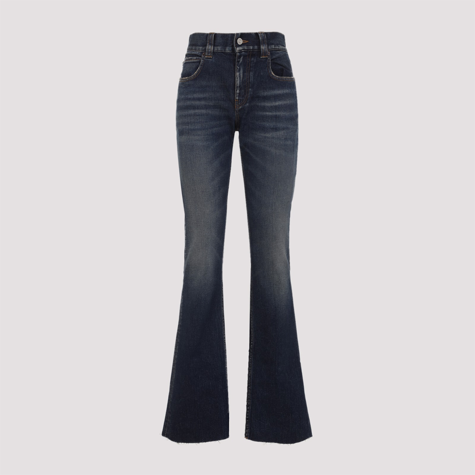 Balenciaga Blue Cotton-blend Clothing Jeans In Blue