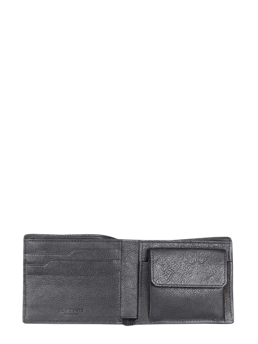 Shop Il Bisonte Bifold Wallet With Logo In Black