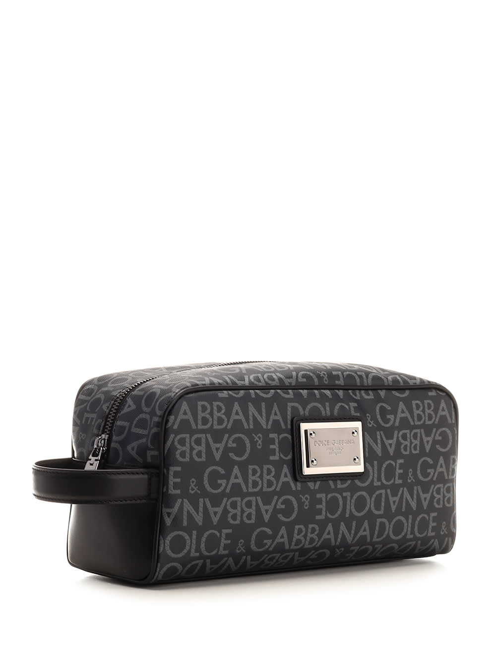 Shop Dolce & Gabbana Toiletry Bag With All-over Logo