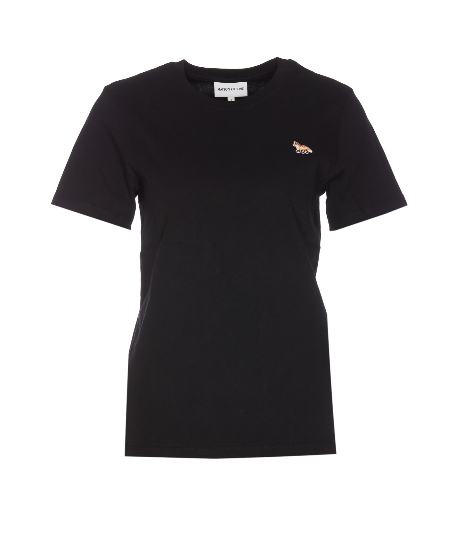 Shop Maison Kitsuné Baby Fox Head Patch Logo T-shirt In Black