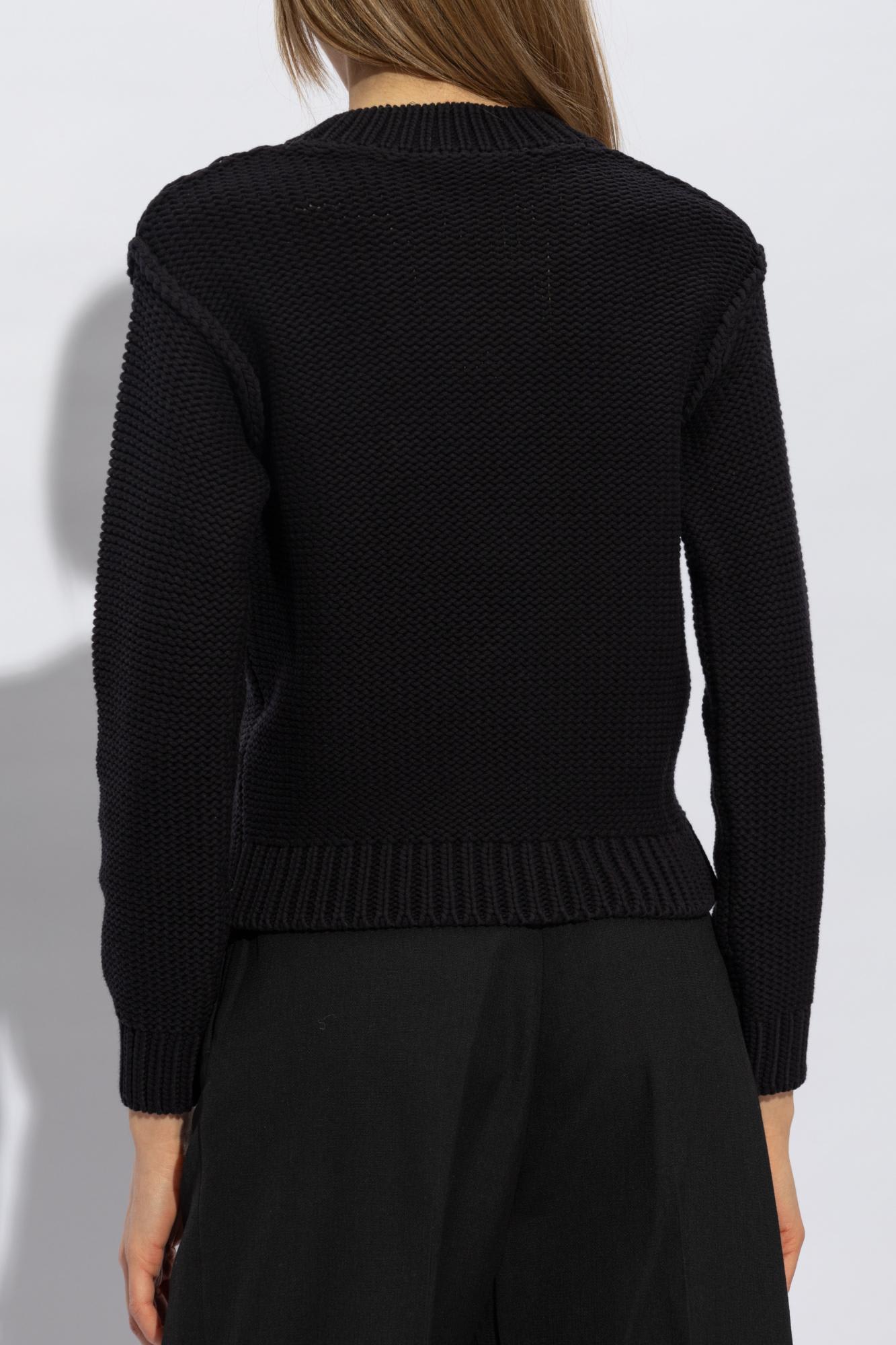 Shop Apc A.p.c. Striped Sweater In Lzz Black