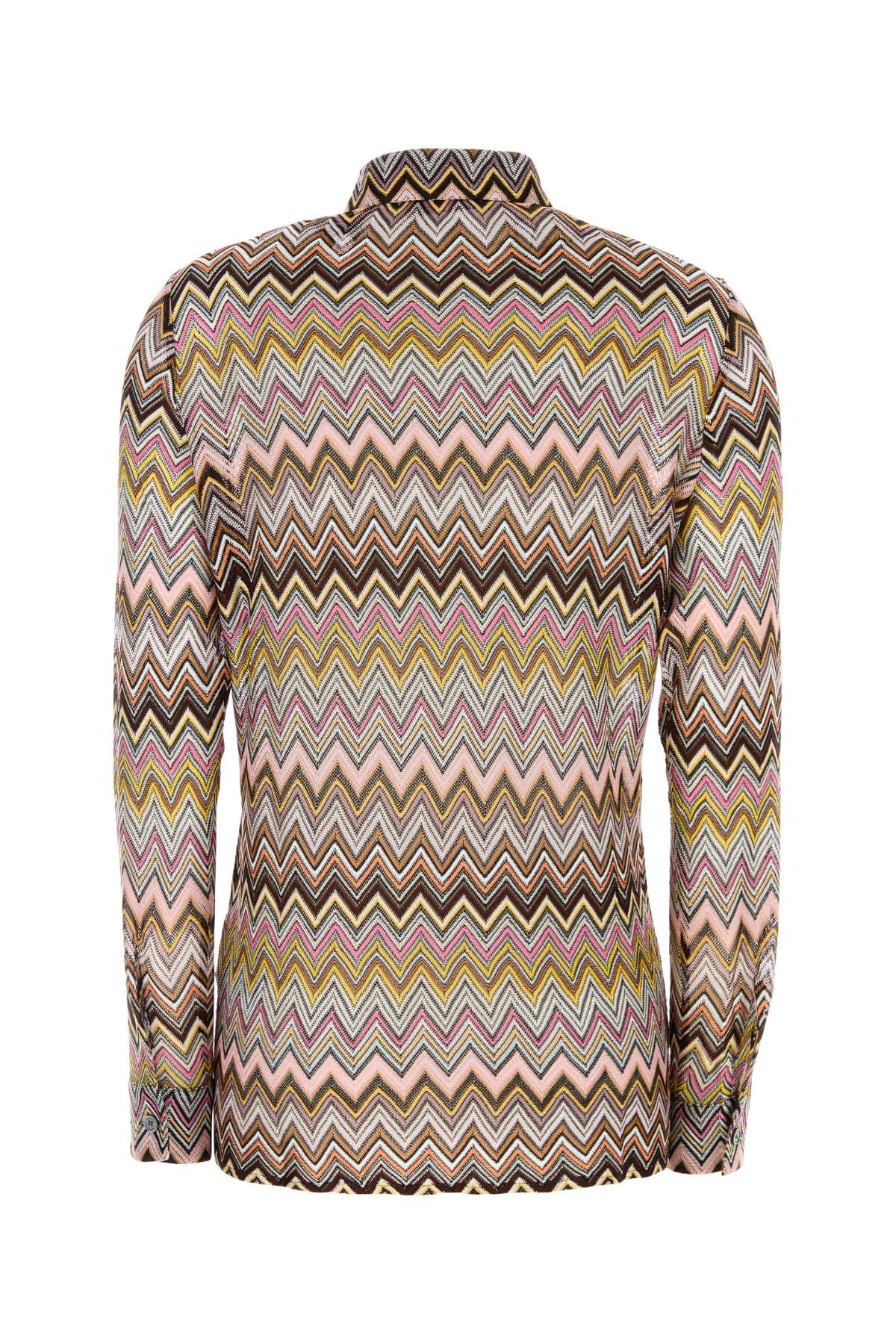 Shop Missoni Embroidered Viscose Shirt In Multicolore