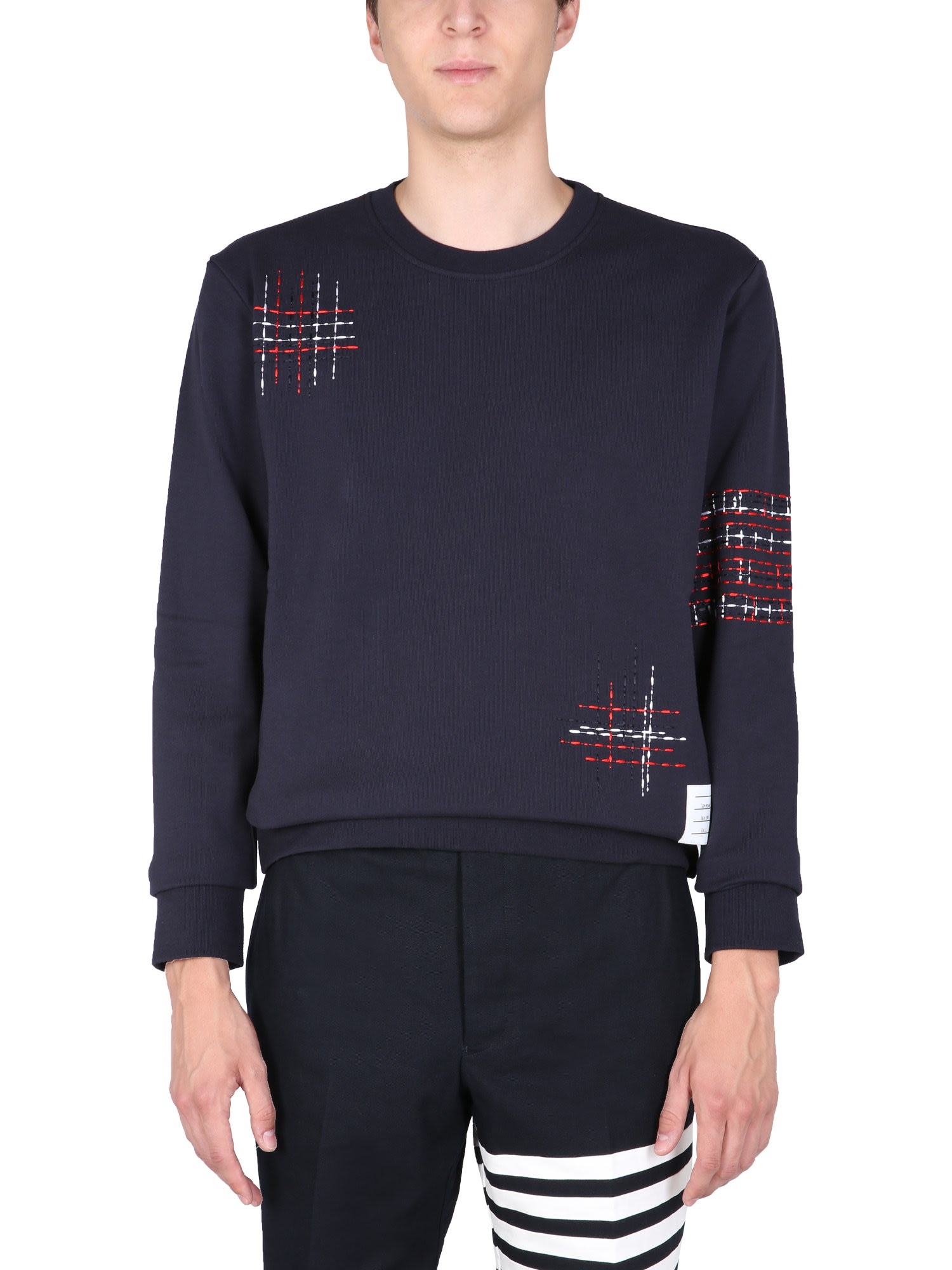 Thom Browne Sweatshirt With Pointed Embroidered