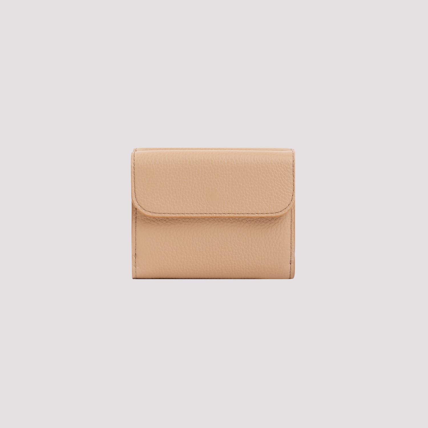 Shop Chloé Marcie Leather Wallet In X Light Tan