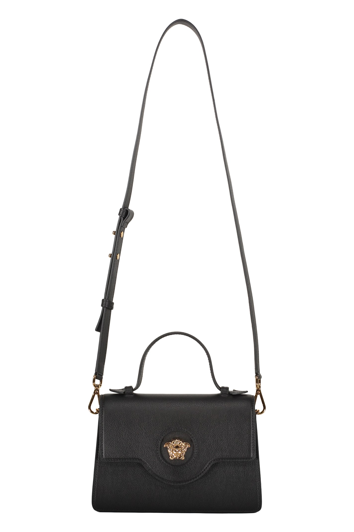 Versace Leather Mini Bag In Black