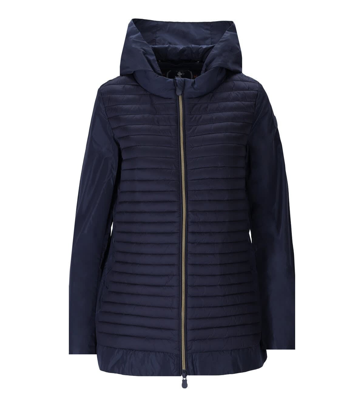 Save The Duck Morena Blaue Kapuzenjacke In Blu