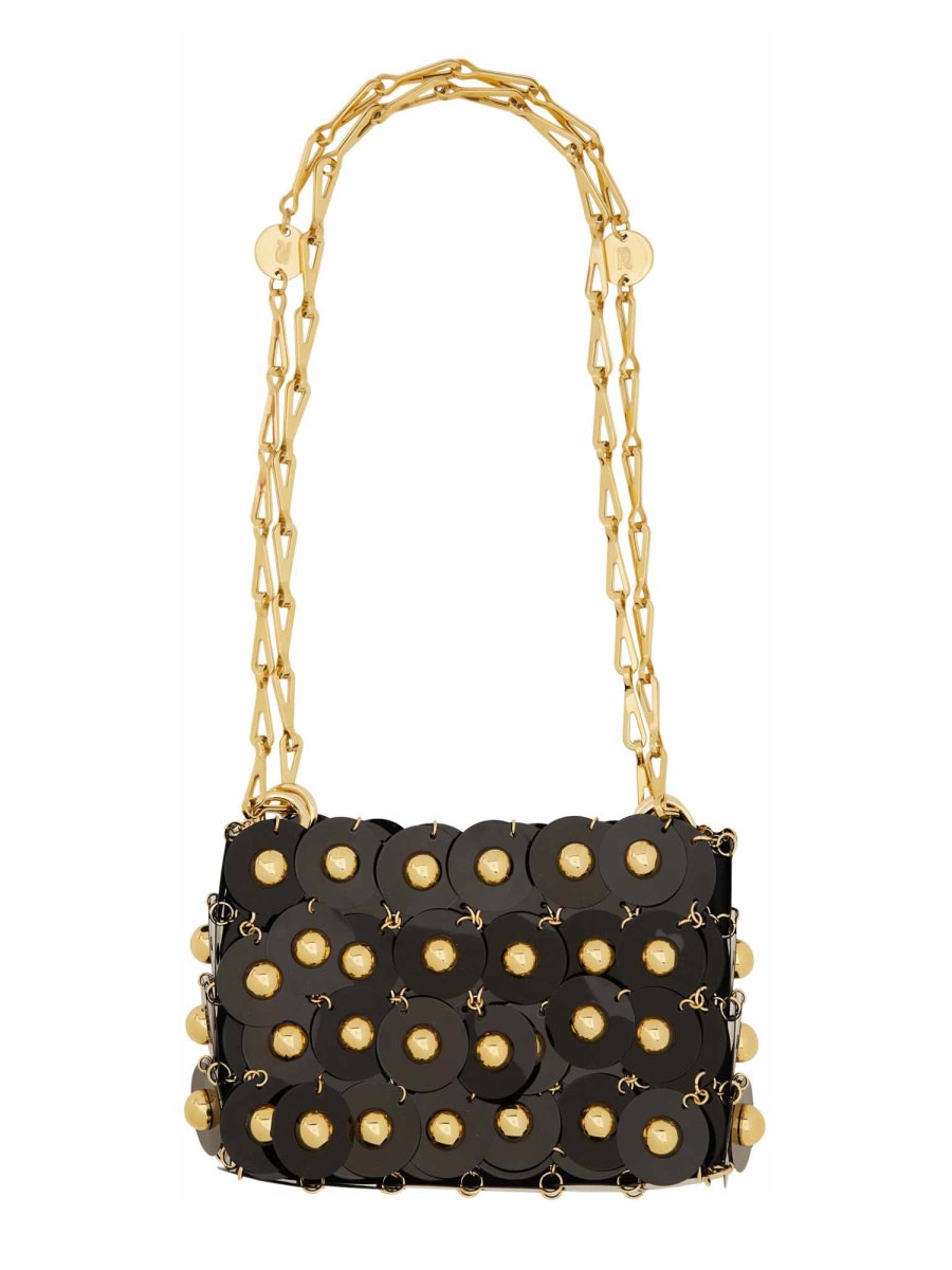 Shop Rabanne Sac A Main Metallic Discs Shoulder Bag In Black