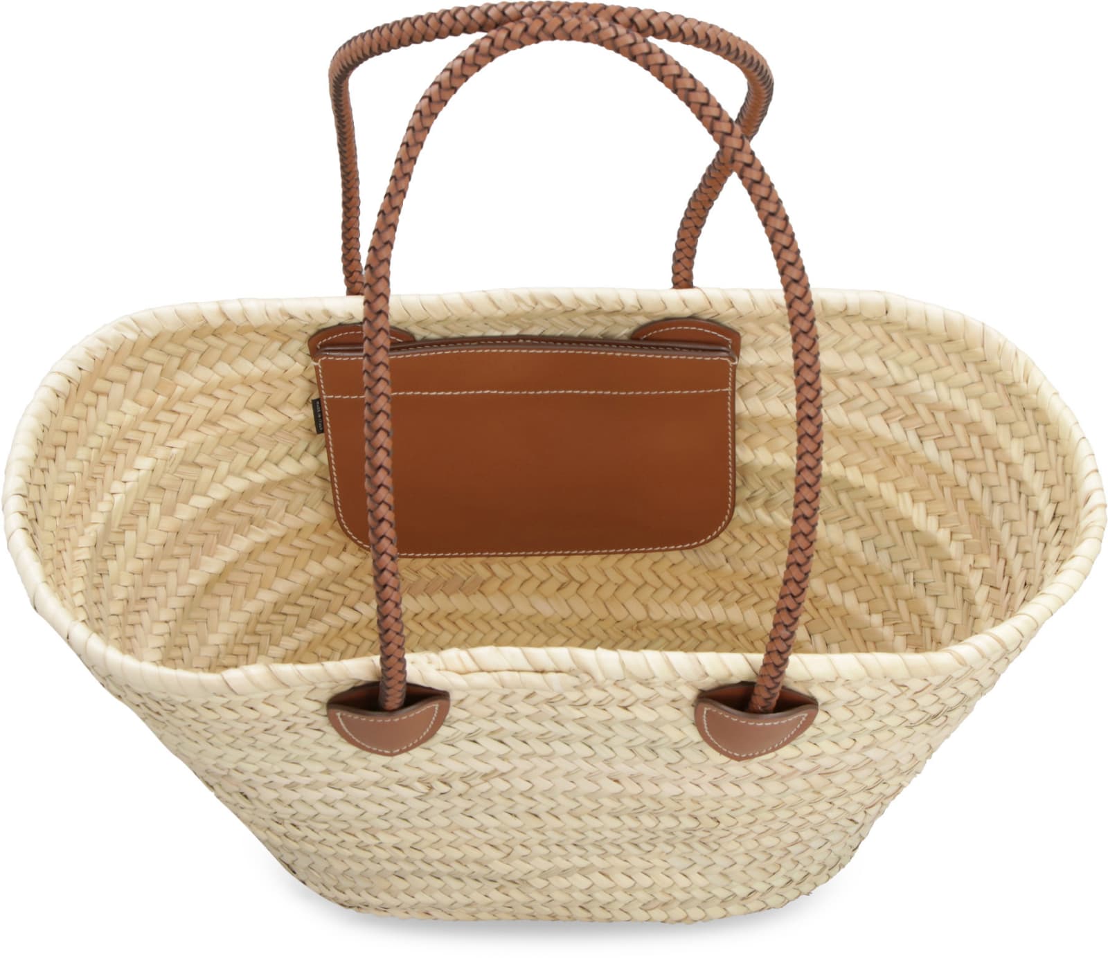 Miu Miu Raffia Tote Bag In Brown