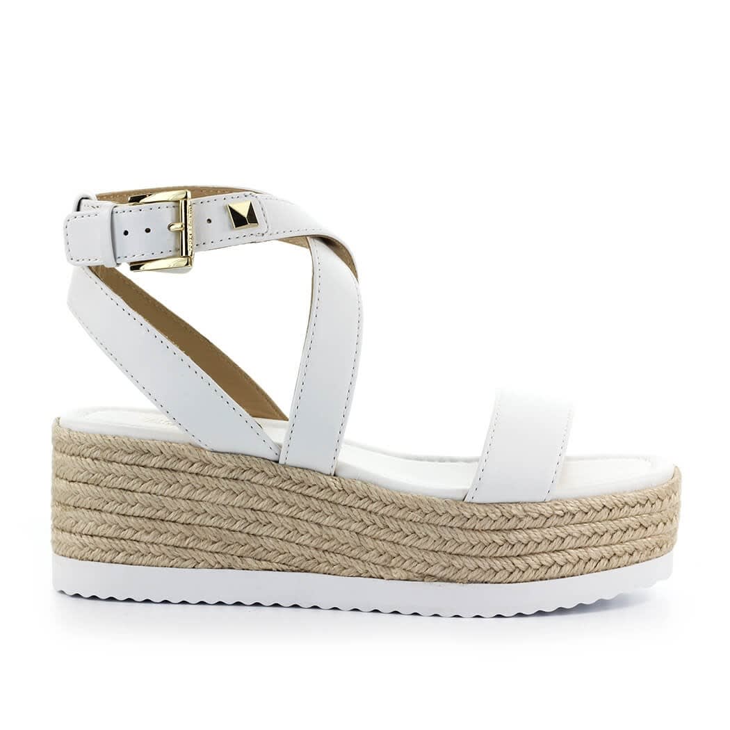 Buy Michael Kors Lowry White Platform Sandal online, shop Michael Kors shoes with free shipping