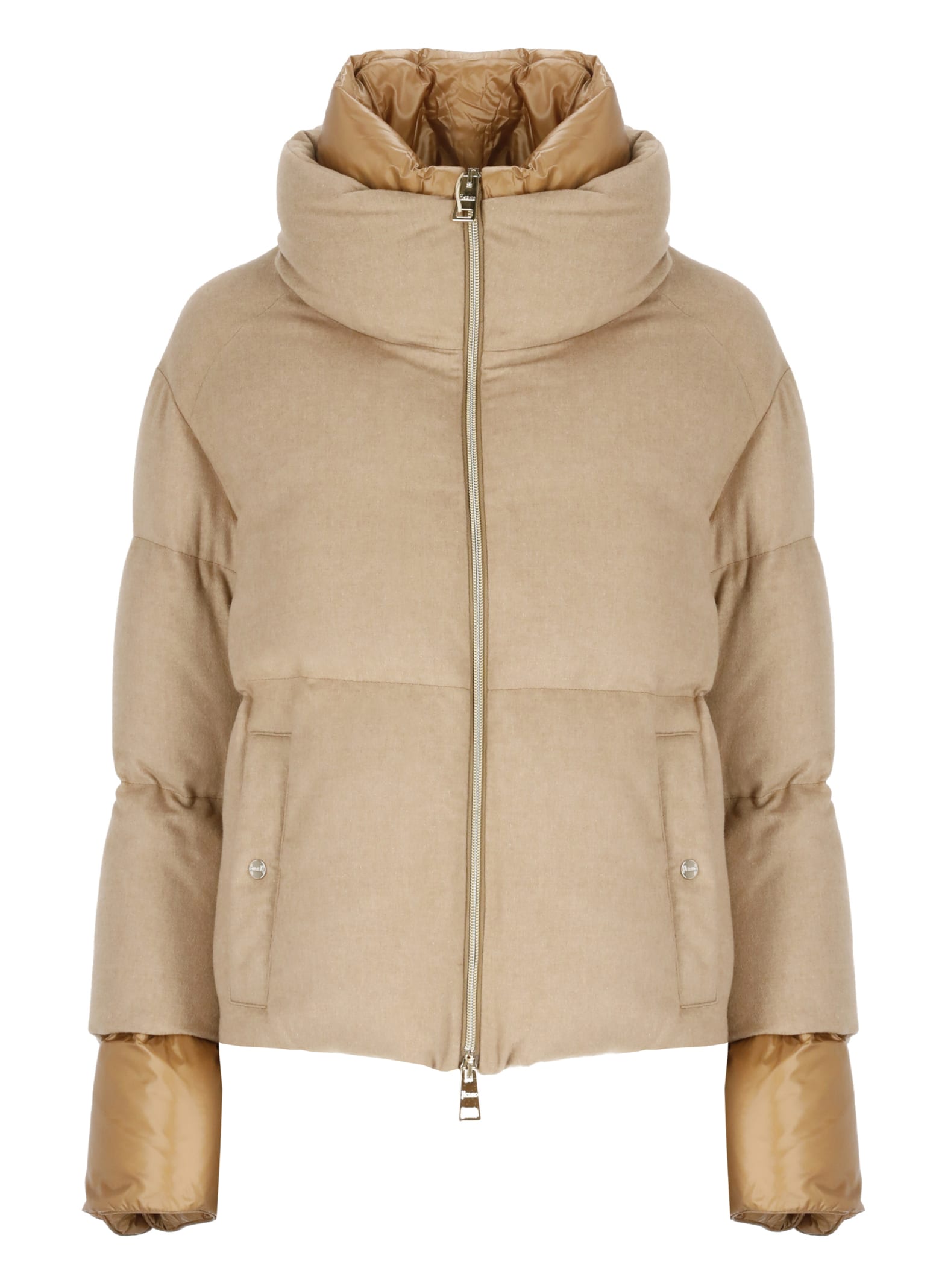 Herno Quilted Down Jacket In Brown