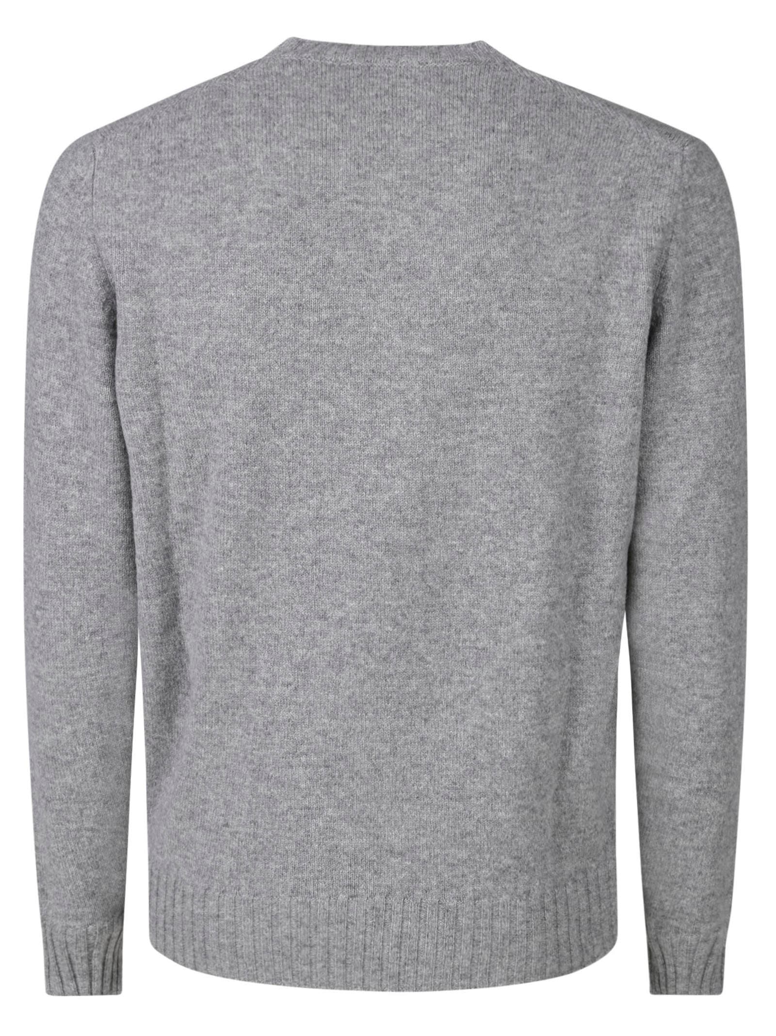 Filippo De Laurentiis Crewneck Wool Cashmere In Gray