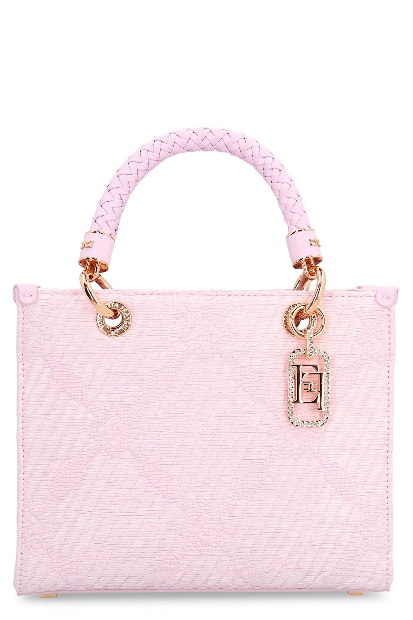 ELISABETTA FRANCHI JACQUARD FABRIC TOTE