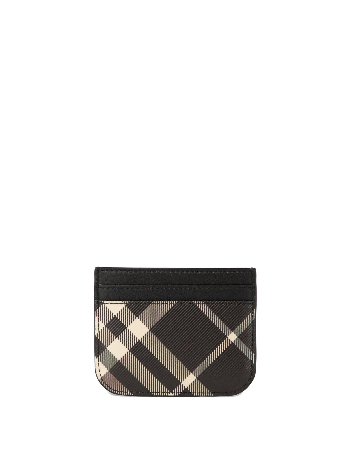 Shop Burberry Vintage-check Printed Curved Corners Cardholder In Nero