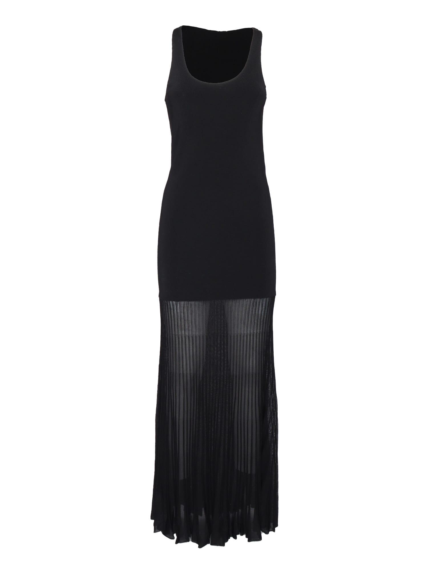 Philosophy Di Lorenzo Serafini Flowing Black Maxi Dress With Fitted Bodice In Black