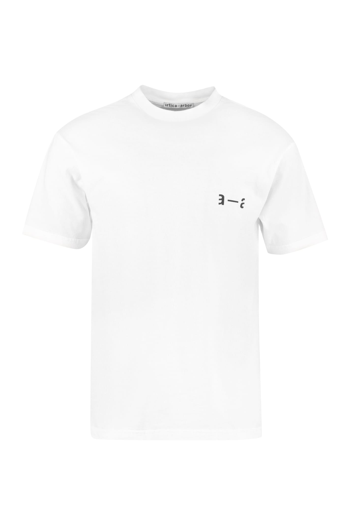 Artica Arbox Logo Print Cotton T-shirt In White