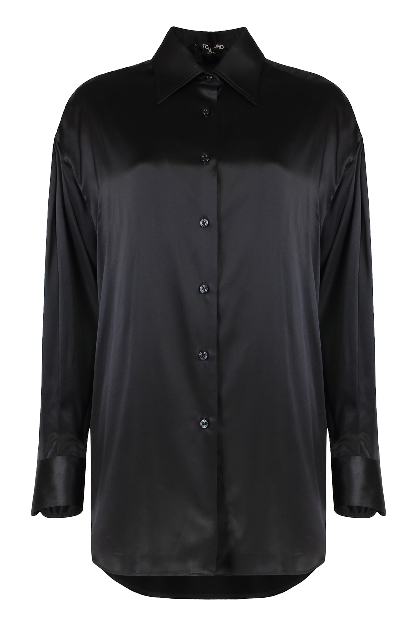 Tom Ford Silk Shirt In Black