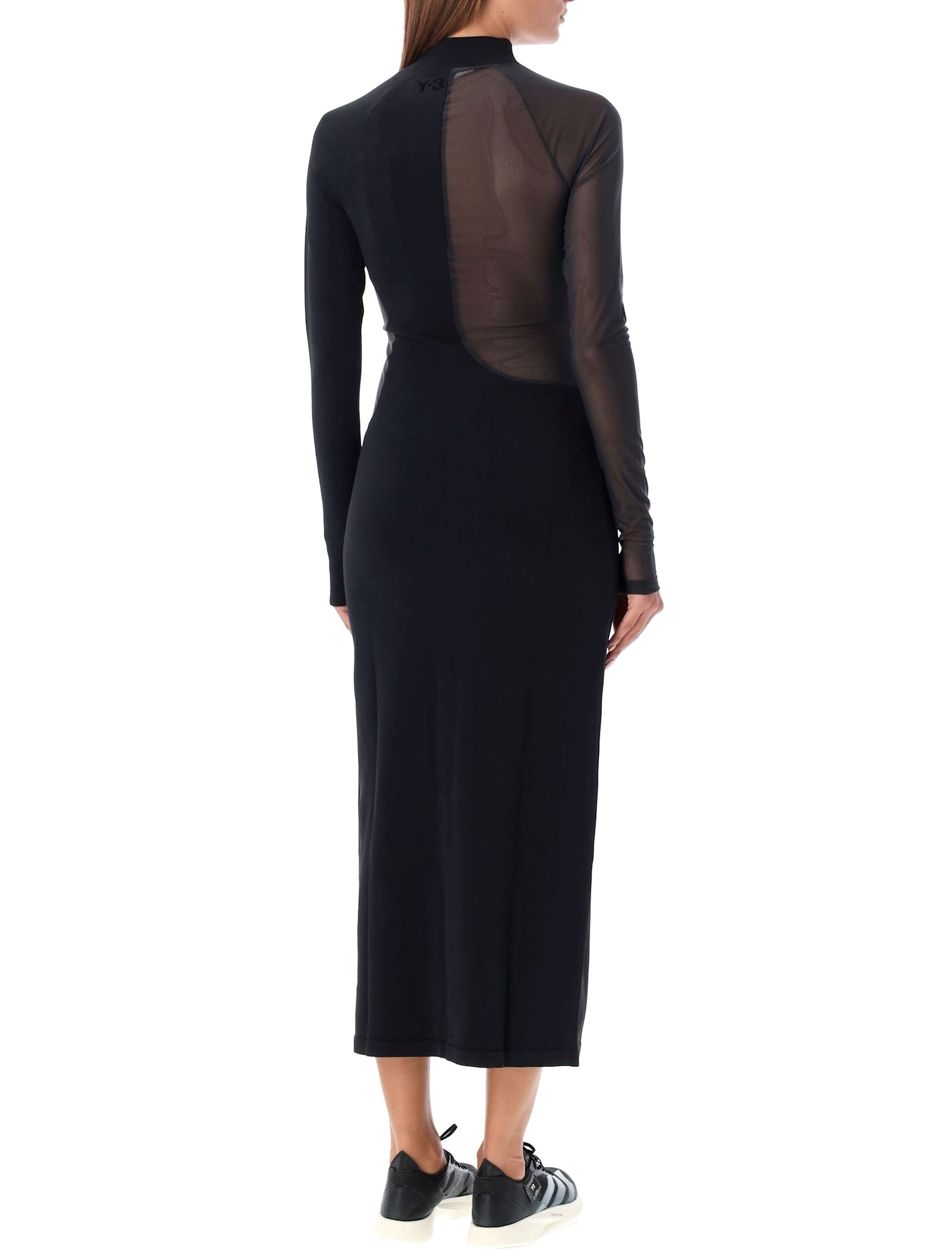 Shop Y-3 Knit Long Dress In Black