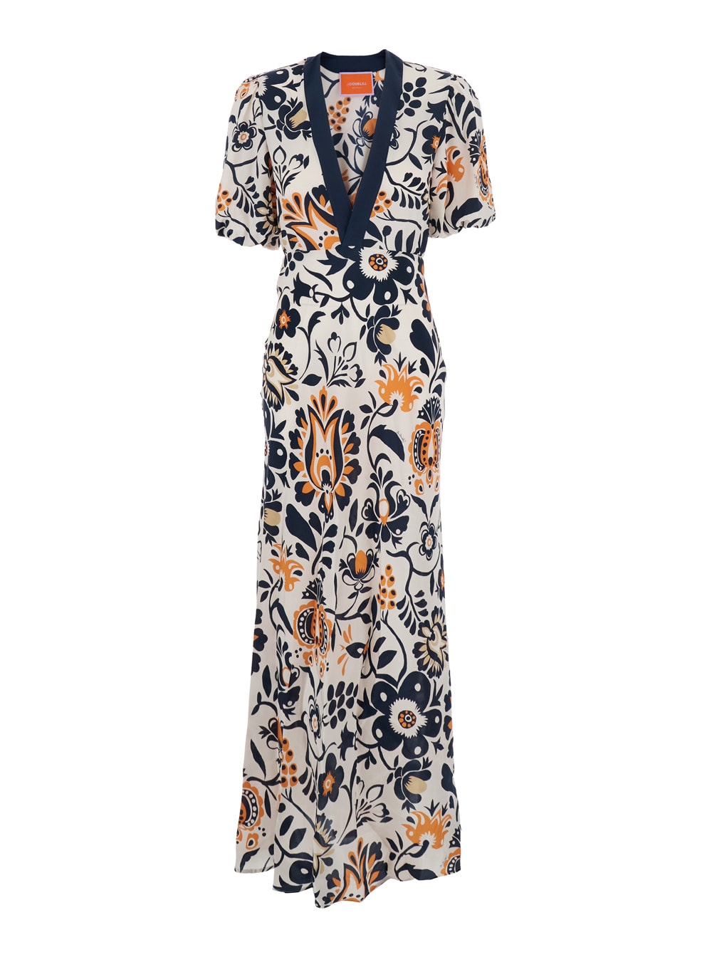 La Doublej Marlene Printed Silk-crepe Maxi Dress In Multi