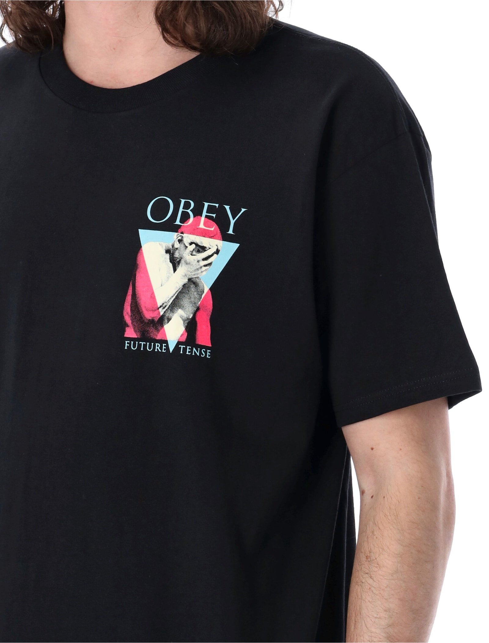 Shop Obey Future Tense T-shirt In Black