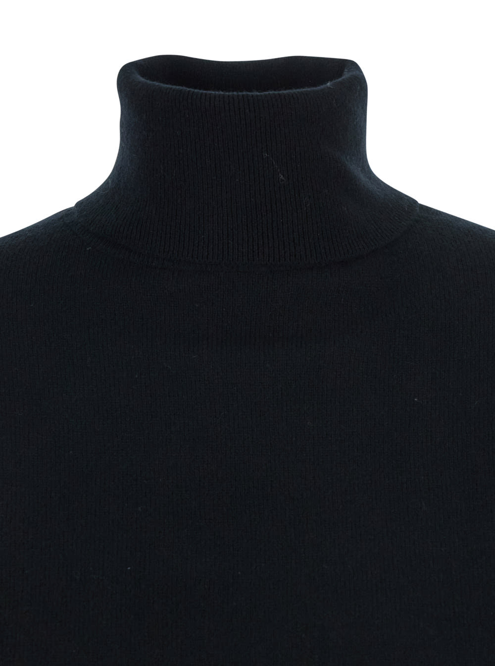 Allude High-neck Cashmere Sweater In Black