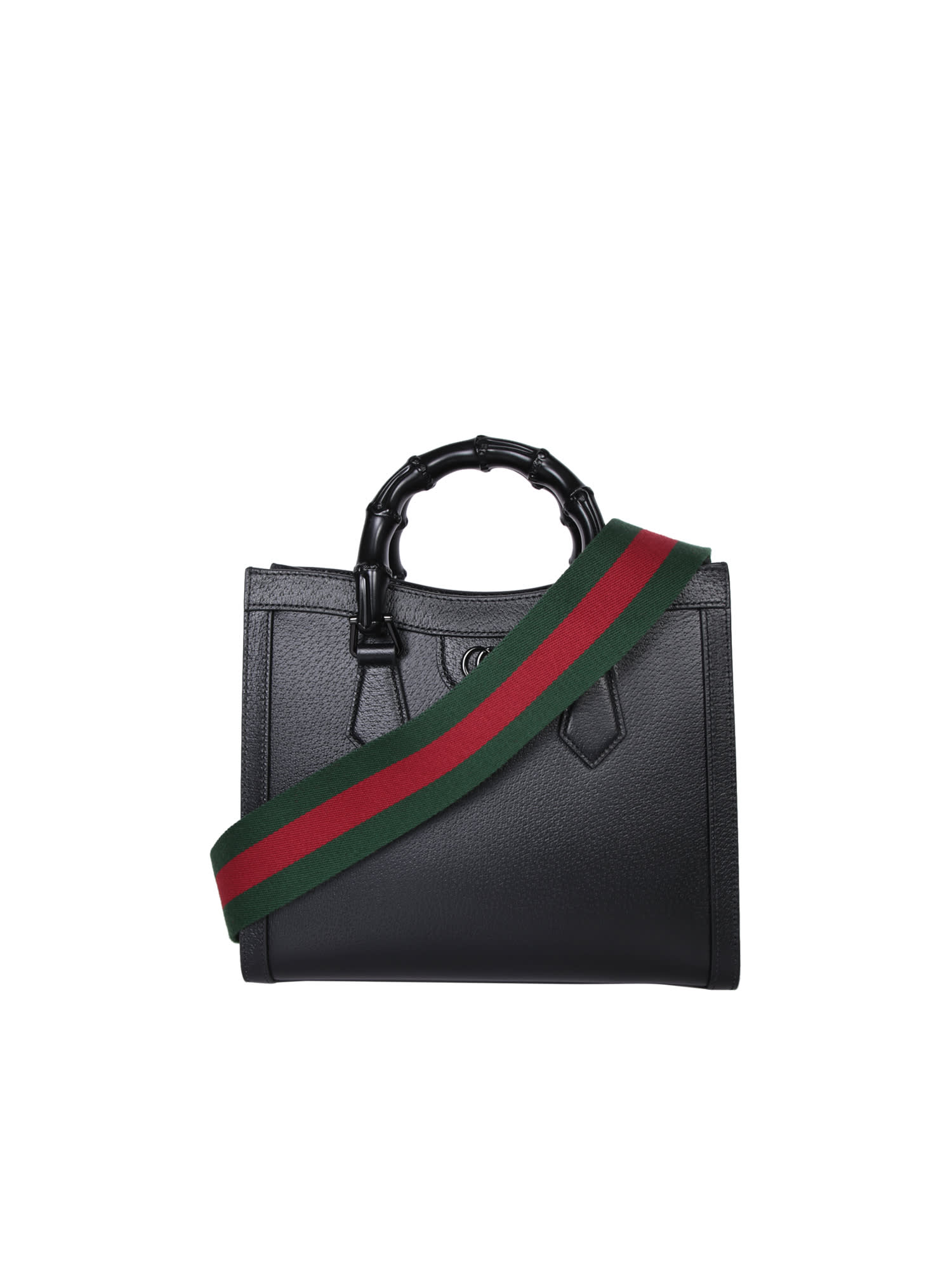 Shop Gucci Diana S Black Handle Bag
