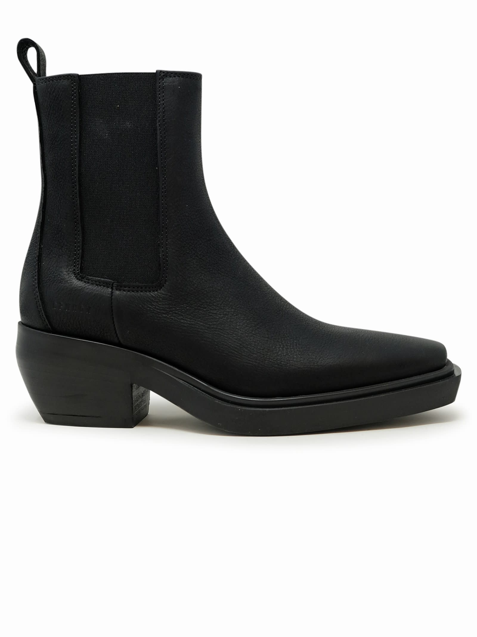 Facph236 Black Leather Ankle Boots