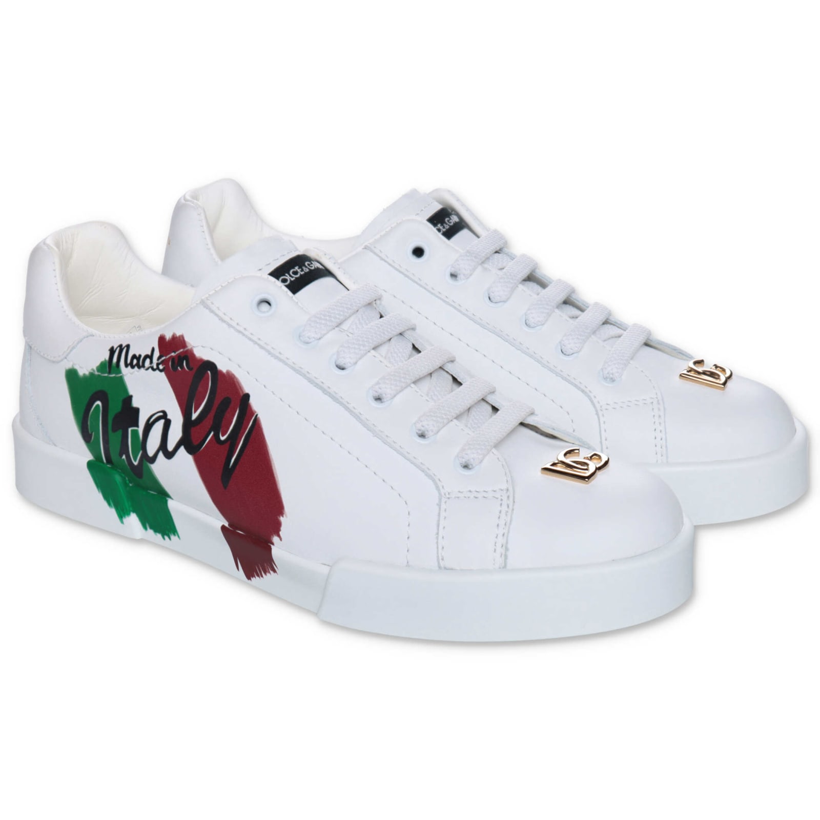 Dolce & Gabbana Sneakers Bianche In Pelle