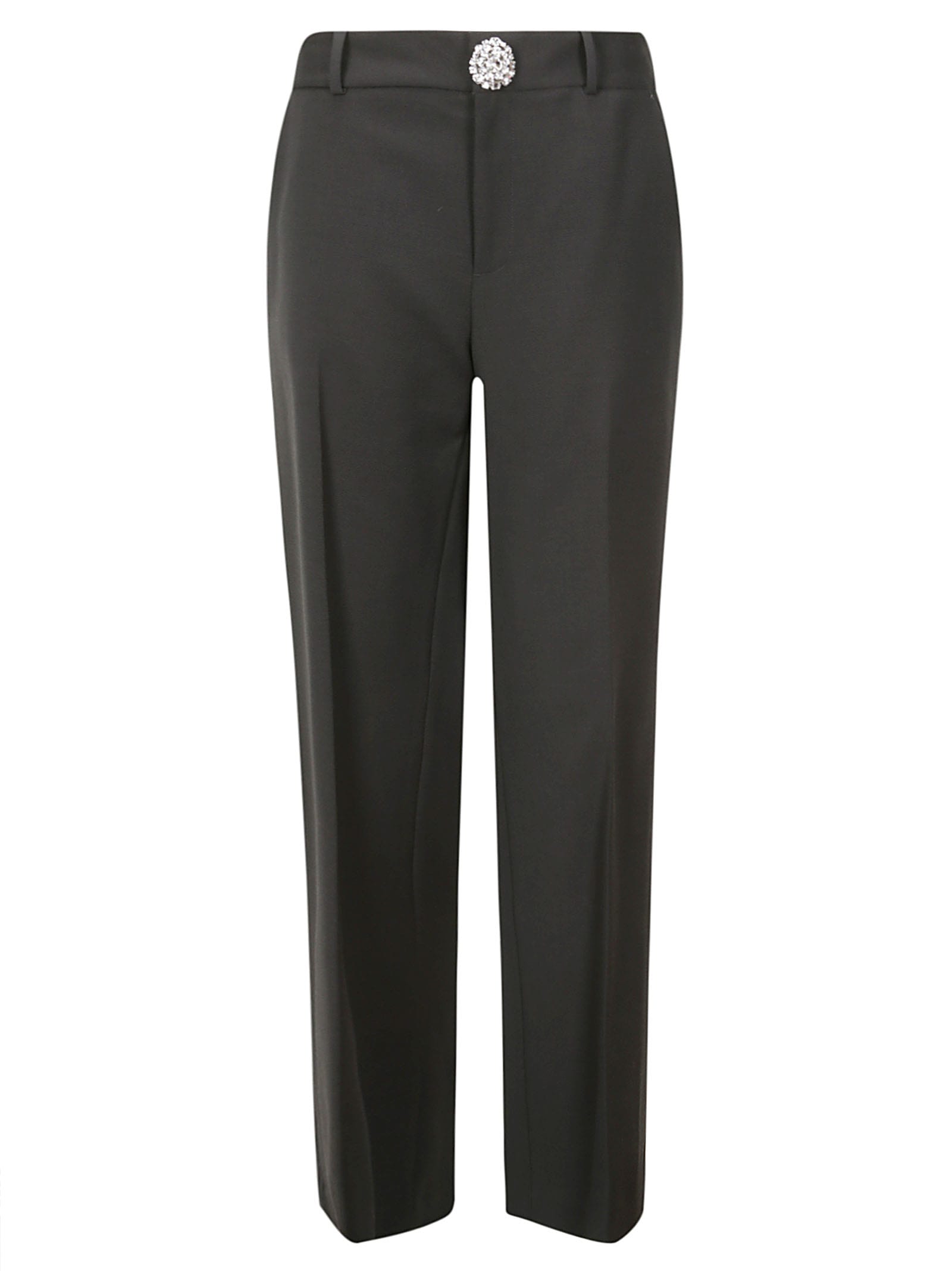 AREA CRYSTAL BUTTON SLIT TROUSER