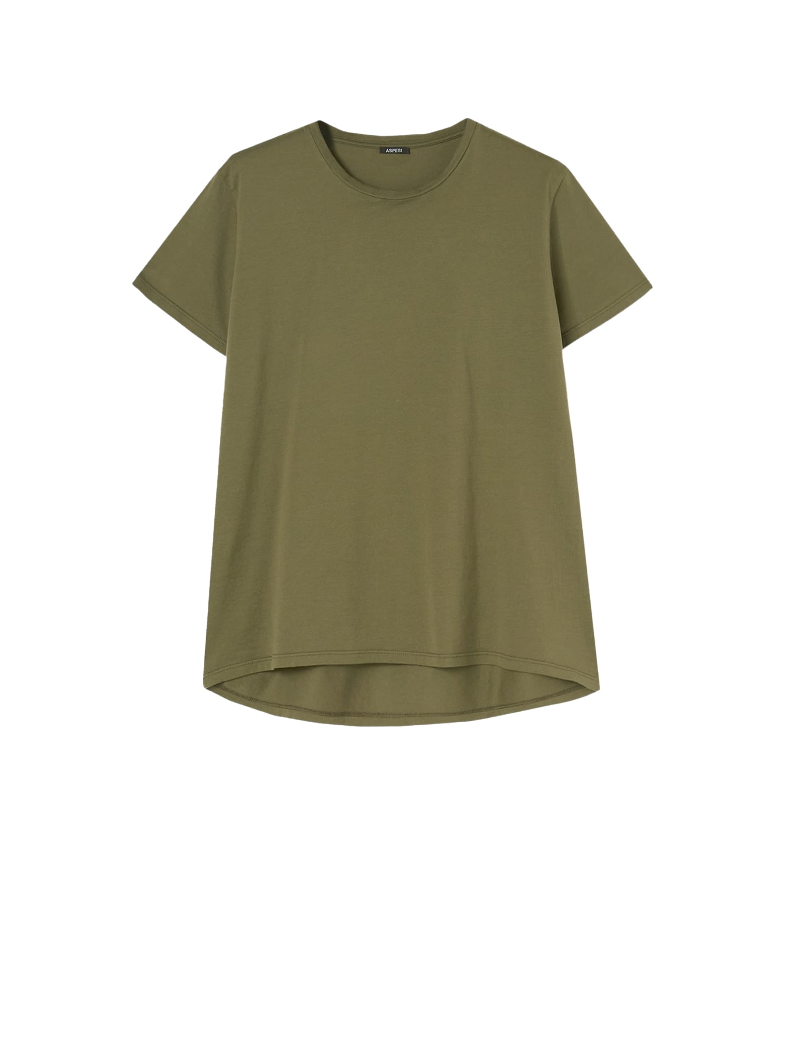 Shop Aspesi Military Green T-shirt In Militare