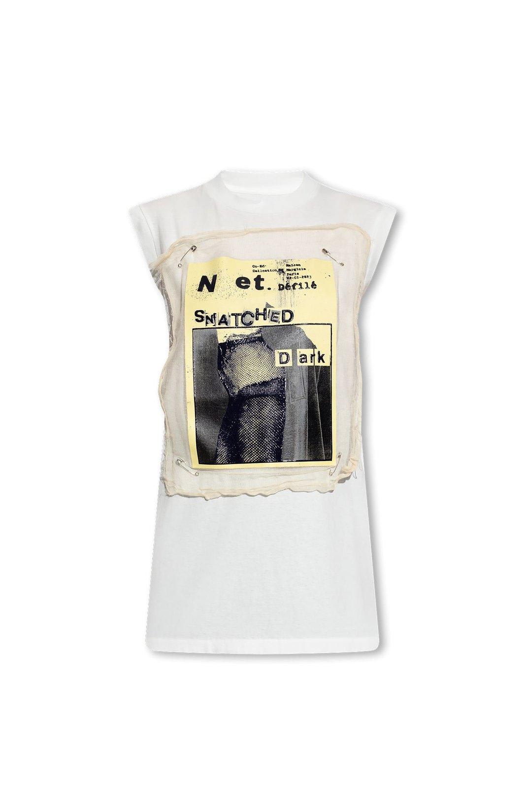 Shop Maison Margiela Graphic Printed Sleeveless T-shirt