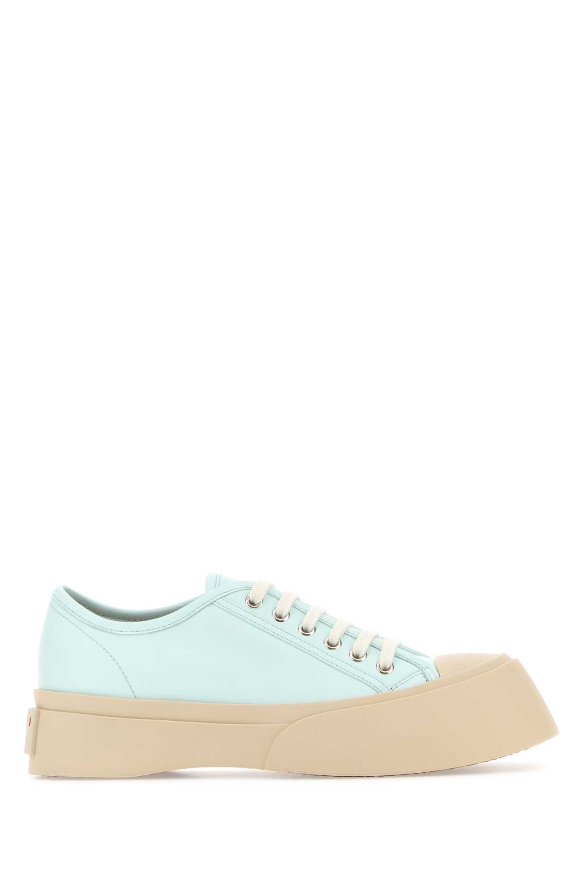 Light Blue Leather Pablo Sneakers
