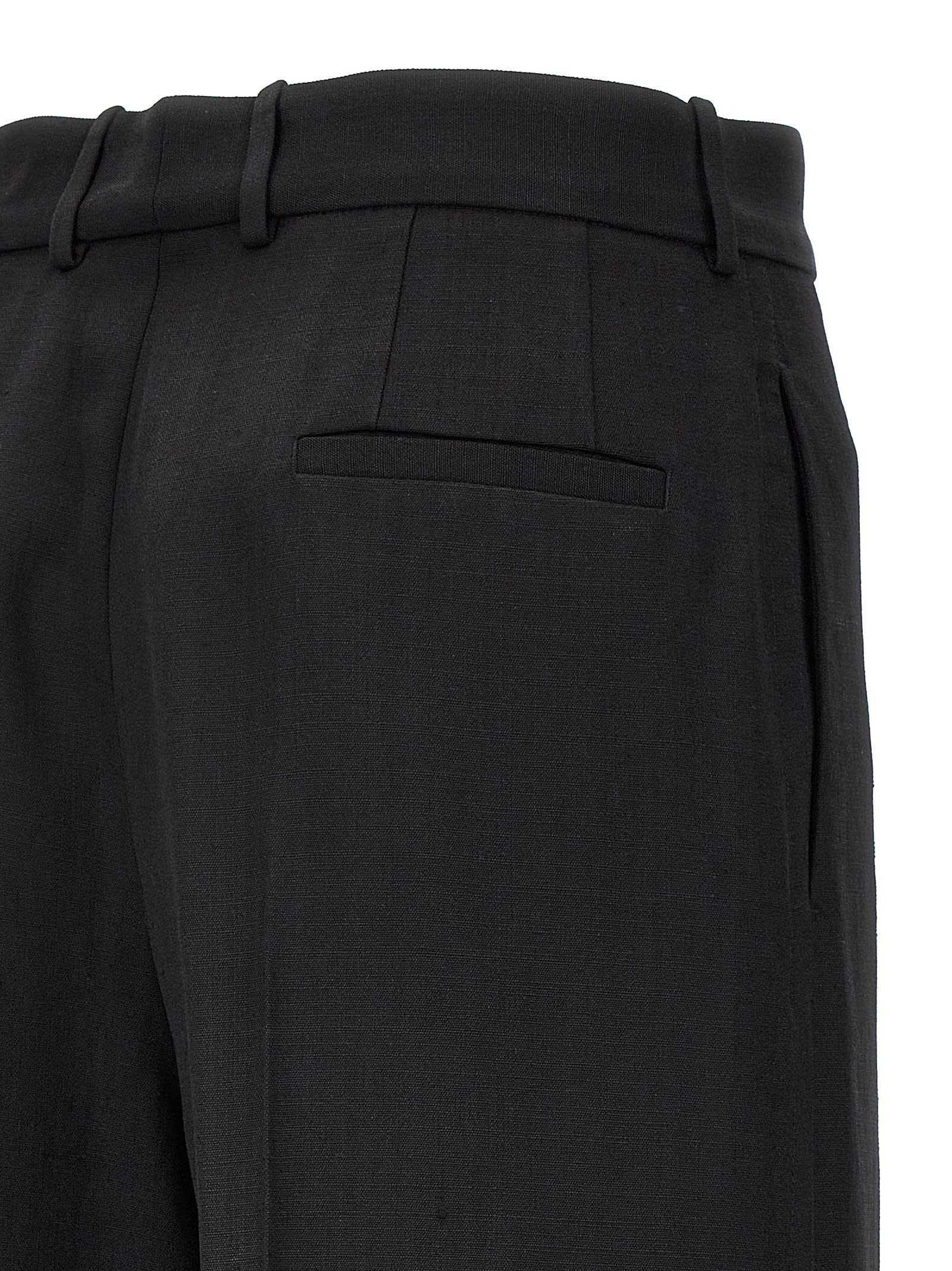 Jil Sander Elasticated-waist Wide-leg Trousers In Black