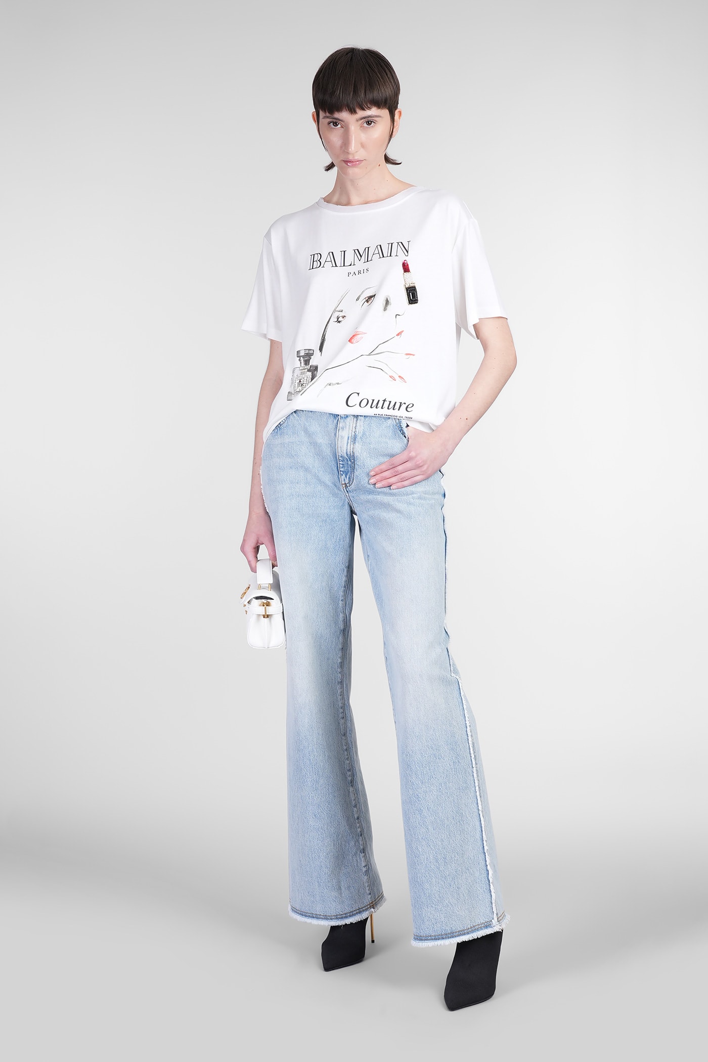 Balmain Jeans In Blue Cotton In Blue