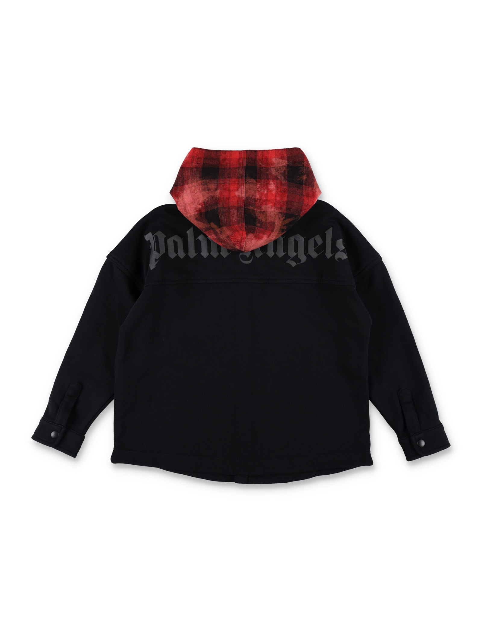 Palm Angels Hoodie Check In Black