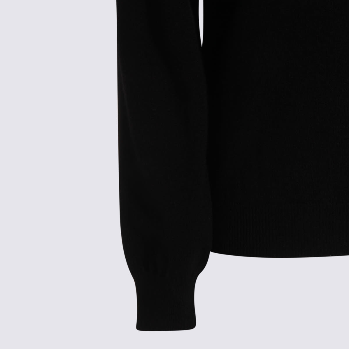 Malo Ribbed Turtleneck Crewneck Knitwear In Black