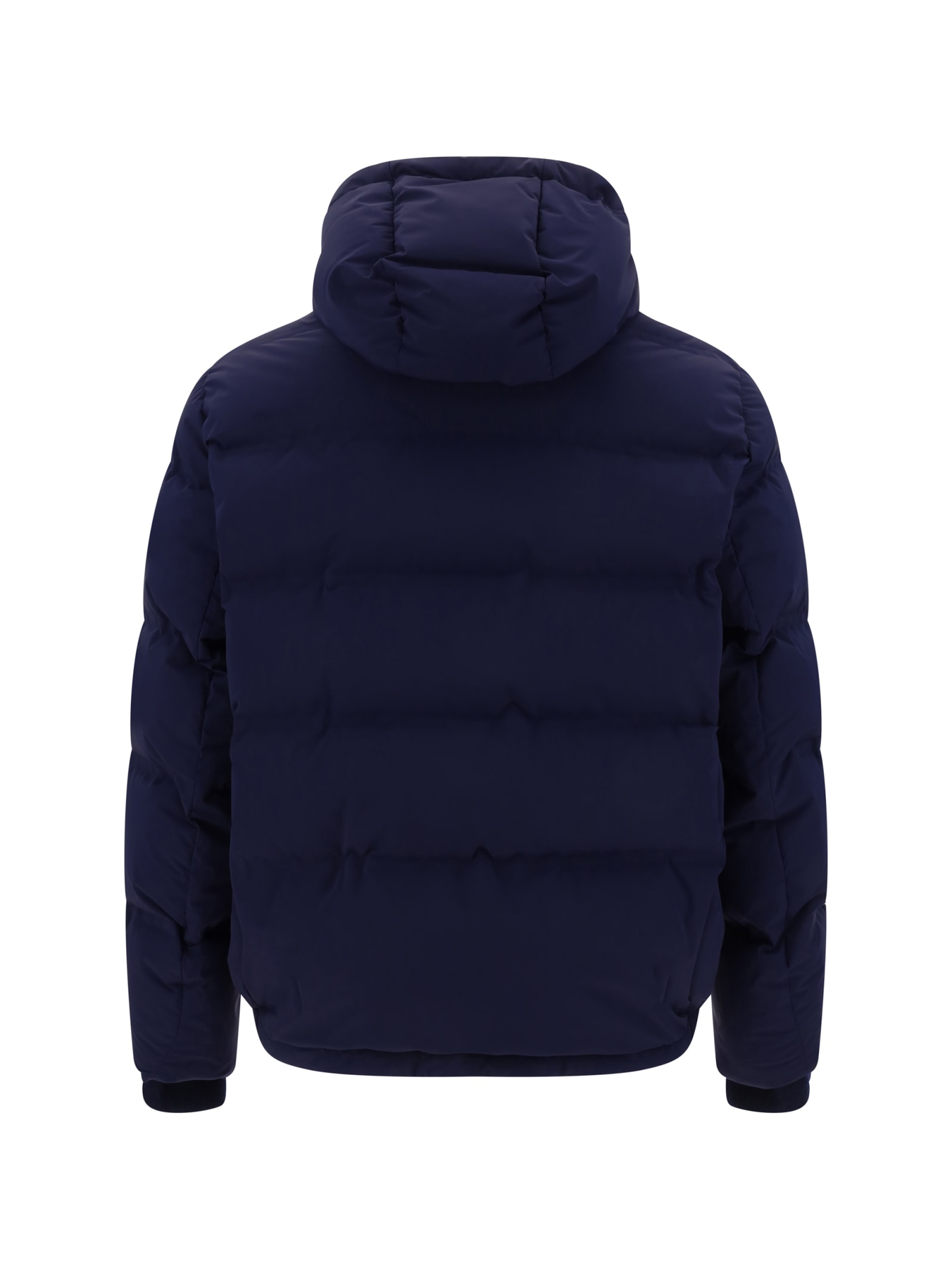 Shop Brunello Cucinelli Down Jacket In Blu Indigo