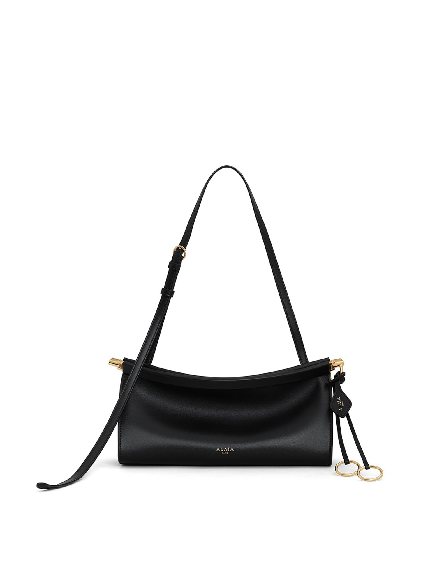 Alaïa Le Click East West Leather Bag In Black