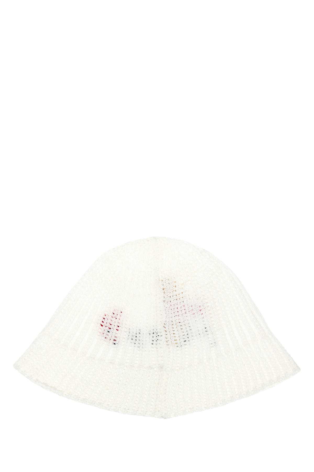 Shop Marni White Crochet Bucket Hat In 00w01